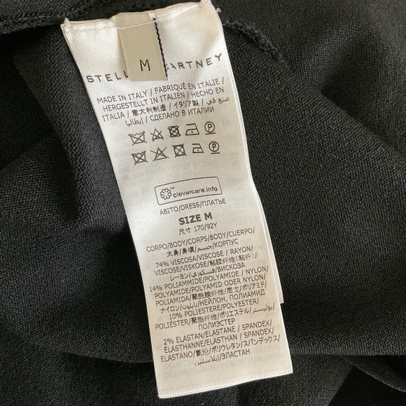 New Stella McCartney asymmetric fringed knitted dress $1279 minimalist black M - Picture 7 of 15